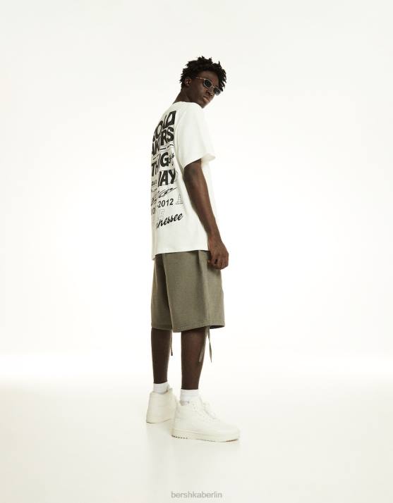 Weiss Bershka Männer hochgeschnittene Turnschuhe H00J3464