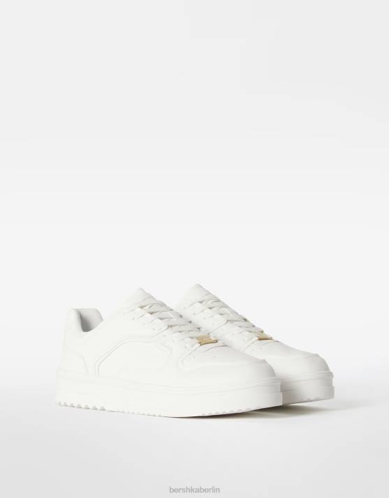 Weiss Bershka Männer mehrschichtige Sneaker H00J3443