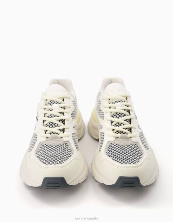 Weiss Bershka Männer mehrteilige Sneaker H00J3509