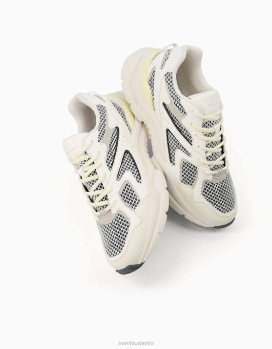Weiss Bershka Männer mehrteilige Sneaker H00J3509