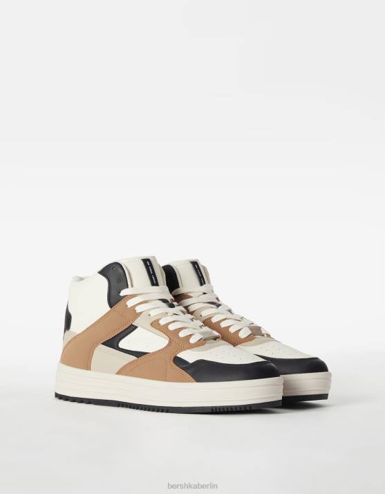 braun Bershka Männer hochgeschnittene Turnschuhe H00J3466