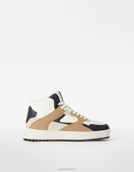 braun Bershka Männer hochgeschnittene Turnschuhe H00J3466