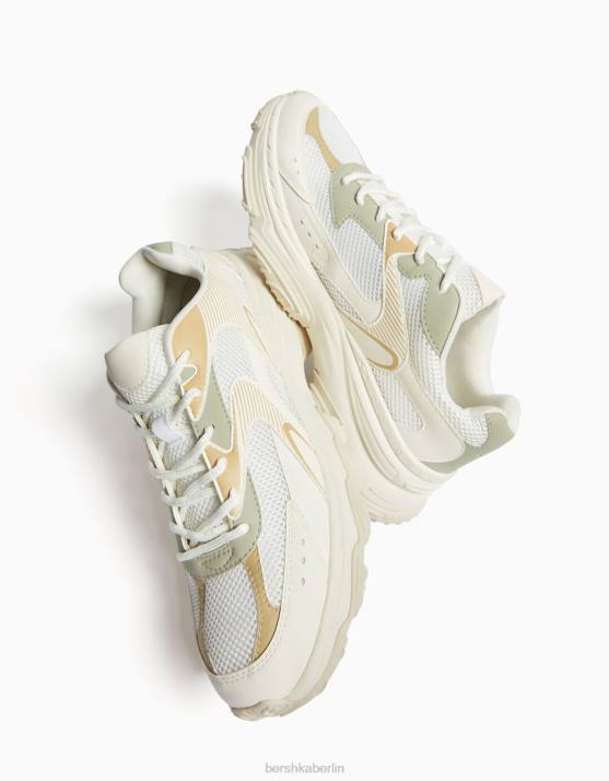 mehrfarbig Bershka Männer Kontrast-Sneaker mit Wanderdetails H00J3507