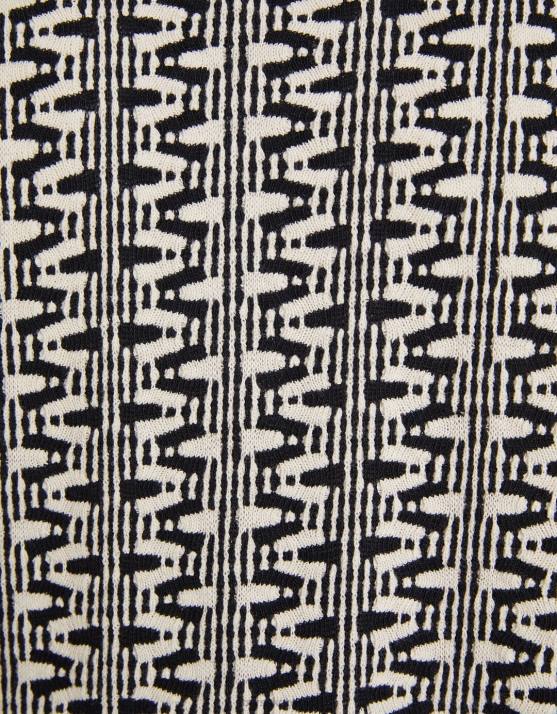 Creme Bershka Männer Bedrucktes Kurzarm-Strickhemd H00J2872