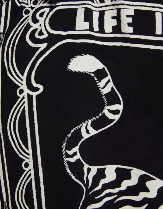 Schwarz Bershka Männer Bedrucktes Kurzarmhemd H00J2860