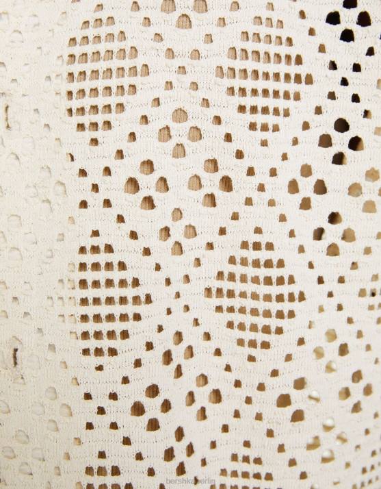 Weiss Bershka Männer Kurzärmliges, rustikales Hemd H00J2878