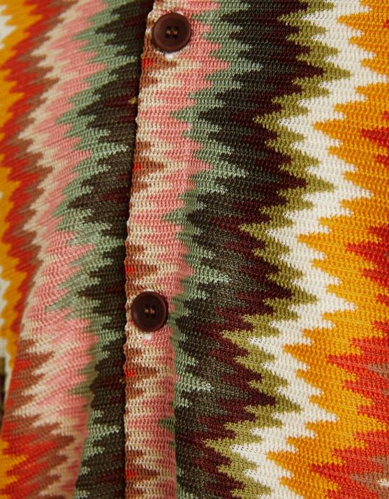 orange Bershka Männer Retro-rustikales Kurzarmhemd H00J2899