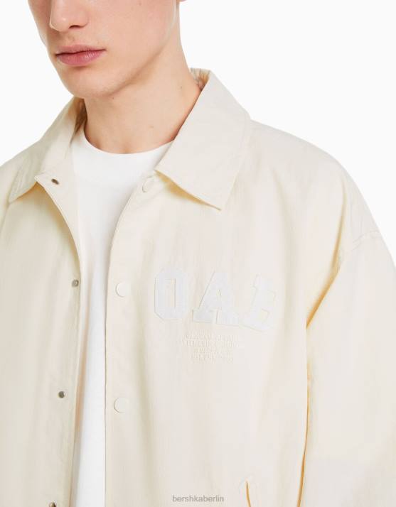 Gelb Bershka Männer leichte Nylonjacke H00J3086