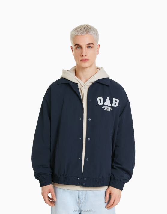 Marine Bershka Männer leichte Nylonjacke H00J3085