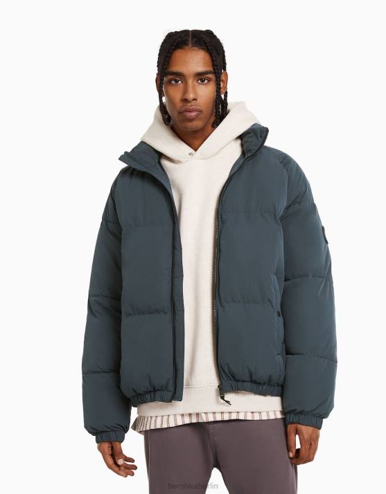 dunkelgrau Bershka Männer Pufferjacke H00J3067