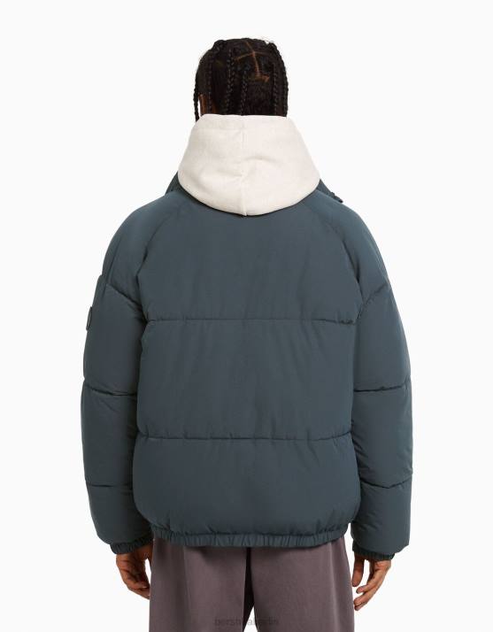 dunkelgrau Bershka Männer Pufferjacke H00J3067