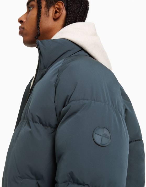 dunkelgrau Bershka Männer Pufferjacke H00J3067