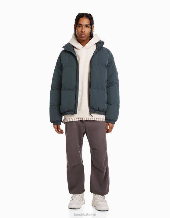 dunkelgrau Bershka Männer Pufferjacke H00J3067