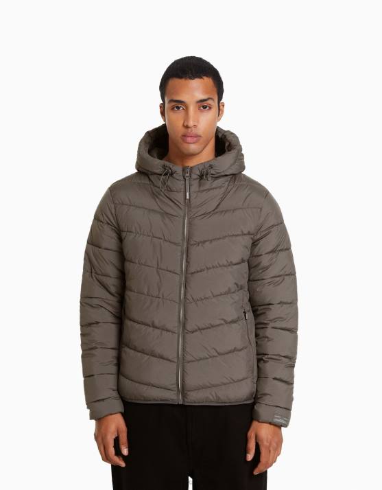 exklusiv Bershka Männer leichte Pufferjacke H00J3080