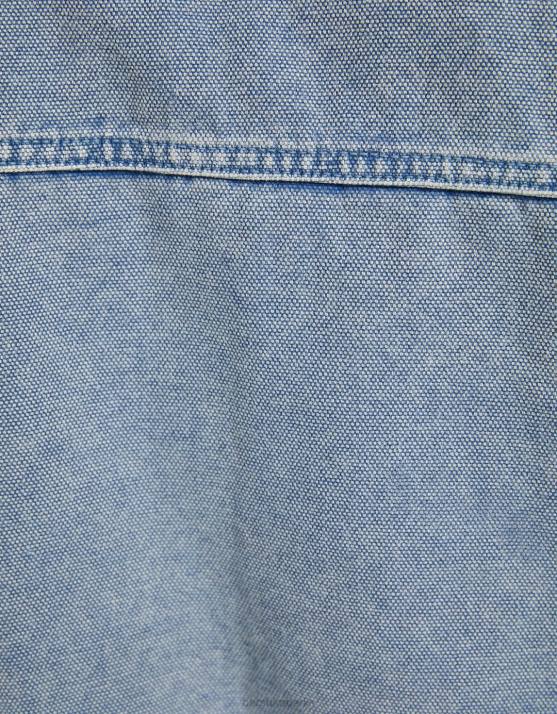 hellblau Bershka Männer Bomberjacke aus Baumwolle H00J3105