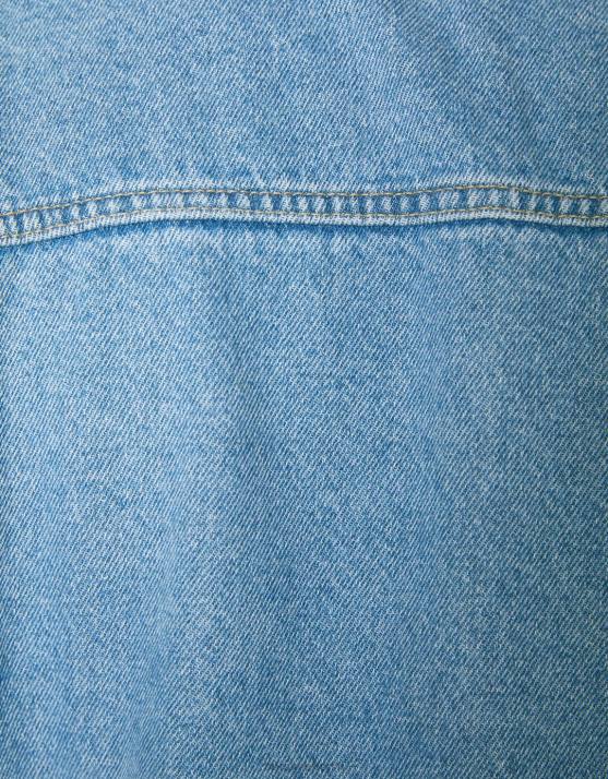 hellblau Bershka Männer Jeansjacke mit Fleecefutter H00J3102