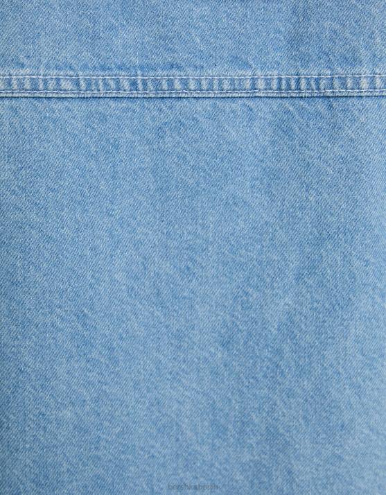 hellblau Bershka Männer Jeansjacke mit Kapuze H00J3053