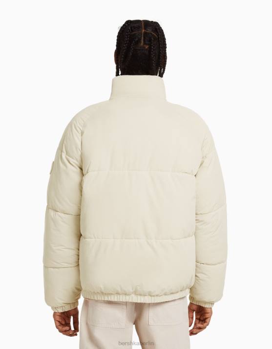 nicht-gerade weiss Bershka Männer Pufferjacke H00J3068