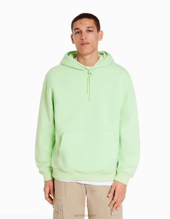 Grün Bershka Männer Übergroßer Kapuzenpullover H00J2954