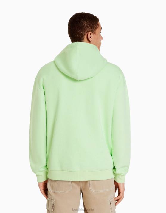 Grün Bershka Männer Übergroßer Kapuzenpullover H00J2954