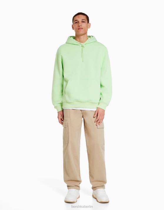 Grün Bershka Männer Übergroßer Kapuzenpullover H00J2954