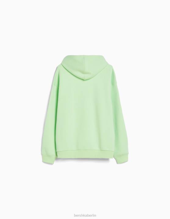 Grün Bershka Männer Übergroßer Kapuzenpullover H00J2954