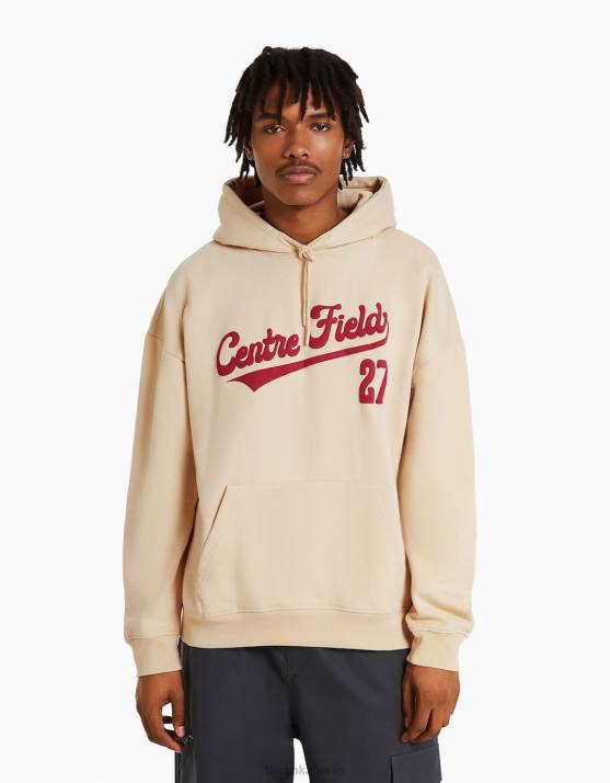 Kamel Bershka Männer College-Hoodie H00J2989