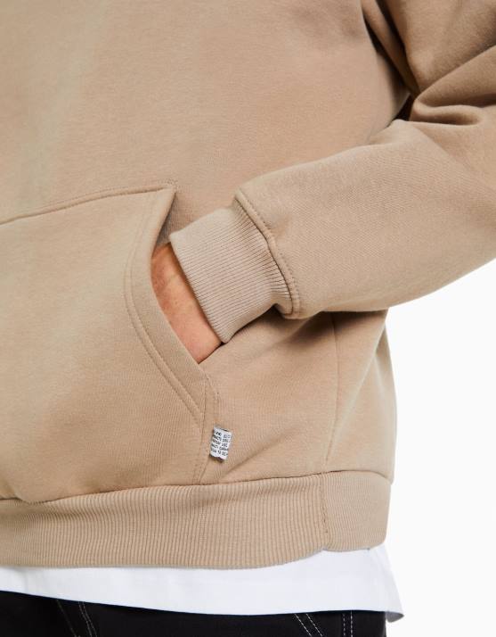 Kamel Bershka Männer Übergroßer Kapuzenpullover H00J2959