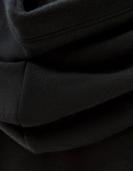 Schwarz Bershka Männer Kapuzenpullover mit Reißverschluss H00J2992