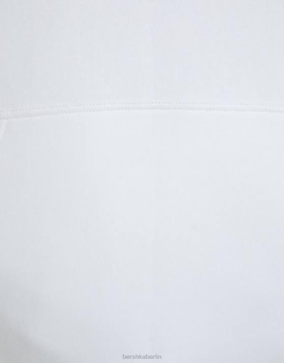 Weiss Bershka Männer Kapuzenpullover H00J3438