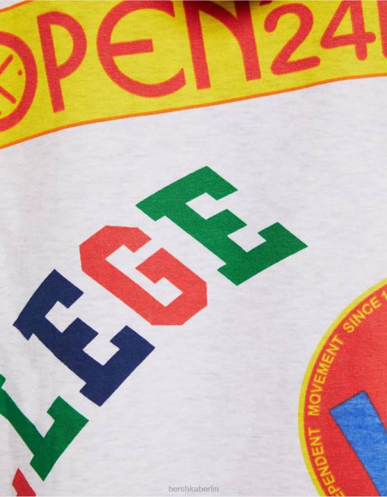 andere Bershka Männer Bedruckter Kapuzenpullover H00J2960