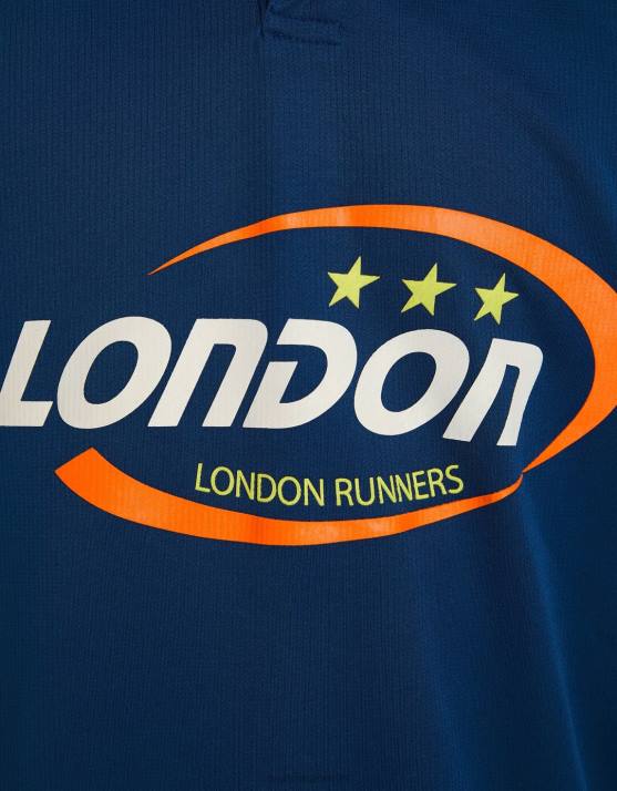 Marine Bershka Männer Sportliches Retro-Kurzarm-Fußball-Poloshirt H00J2787