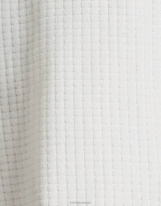 Weiss Bershka Männer Kontrast-Kurzarm-Poloshirt H00J2776