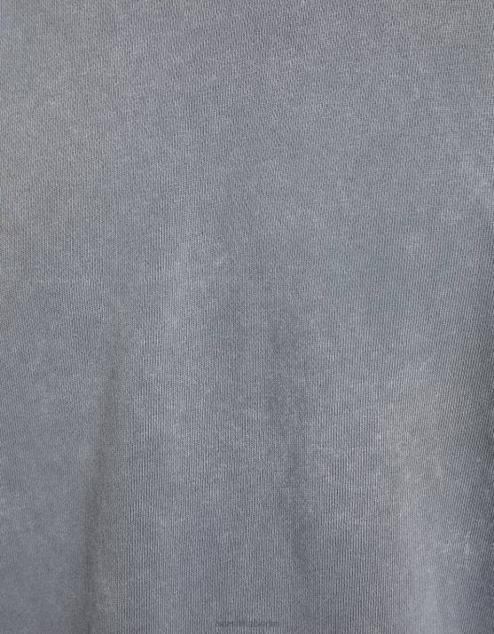 grau Bershka Männer Kurzärmliges, verblasstes T-Shirt H00J2650
