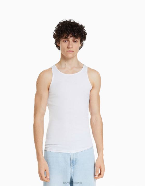 mehrfarbig Bershka Männer Packung mit 2 Tanktops H00J2803