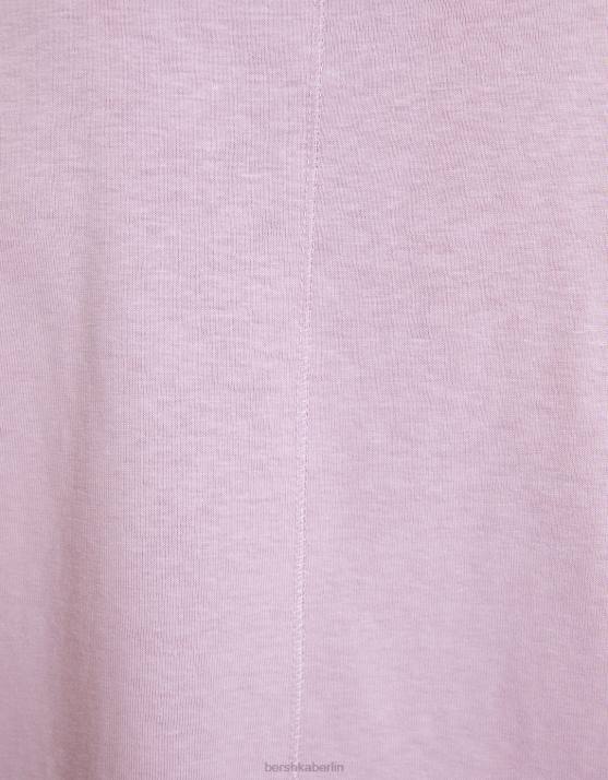 violett Bershka Männer übergroßes Kurzarm-T-Shirt H00J2661