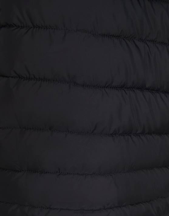 Schwarz Bershka Männer leichte Steppweste mit Kapuze H00J3070