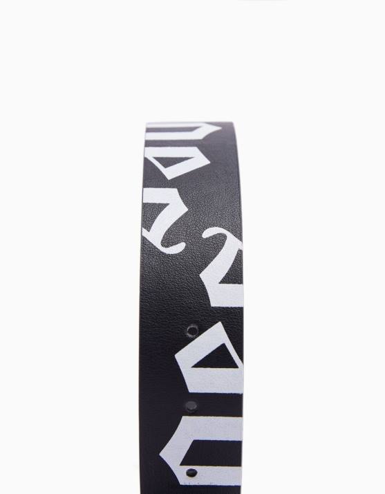 Schwarz Bershka Männer Bedruckter Gürtel H00J3641