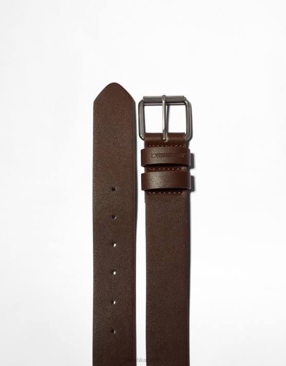 braun Bershka Männer Breiter Kunstledergürtel H00J3636