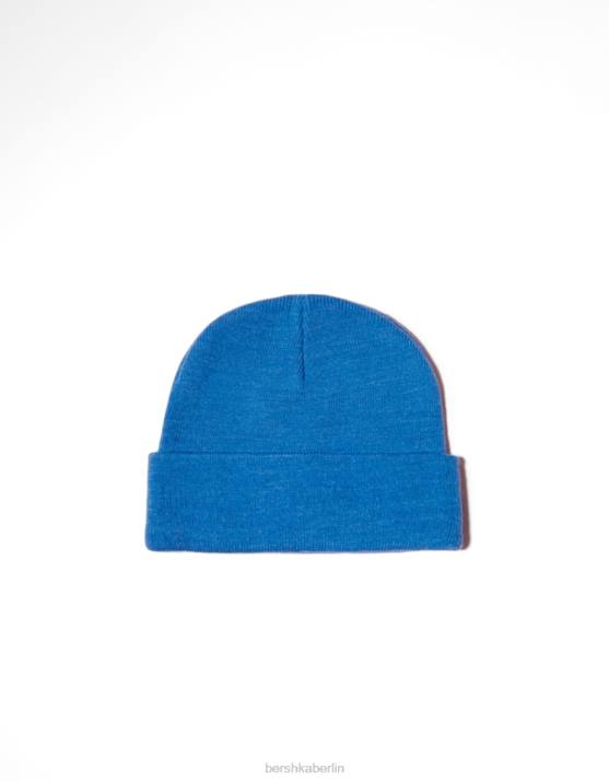 Blau Bershka Männer Einfache Mütze H00J3616