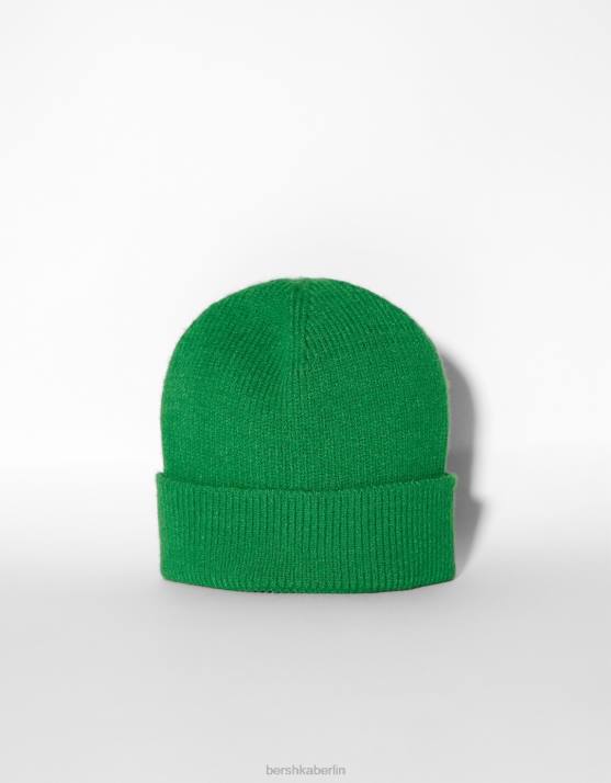 Grün Bershka Männer kurze Mütze H00J3622