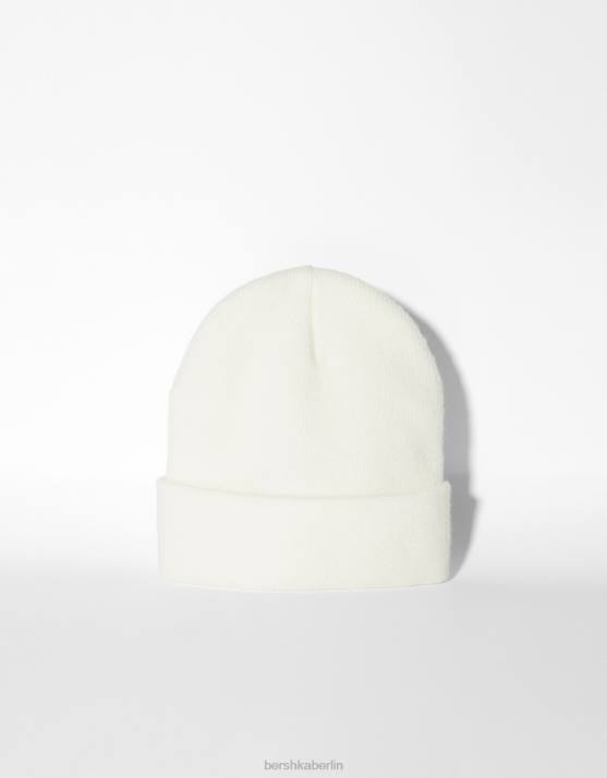 Weiss Bershka Männer Einfache Mütze H00J3625