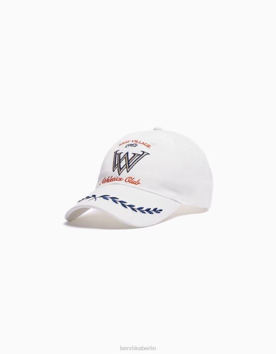 Weiss Bershka Männer bestickte Mütze H00J3621