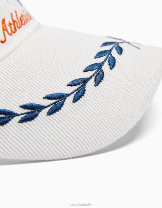 Weiss Bershka Männer bestickte Mütze H00J3621