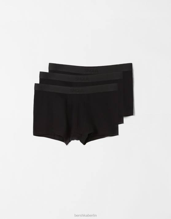 Schwarz Bershka Männer Set mit 3 Boxershorts H00J3431