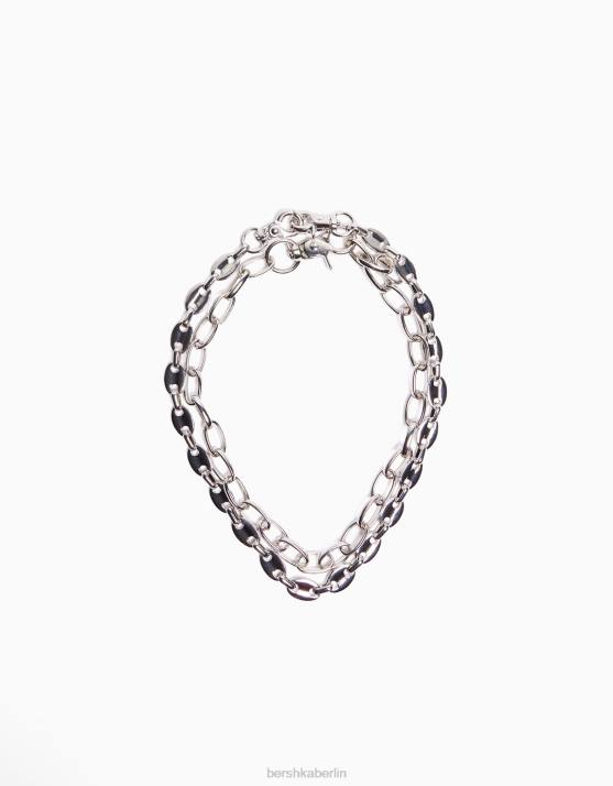 Silber Bershka Männer 2er-Pack Kettenhalsketten H00J3663