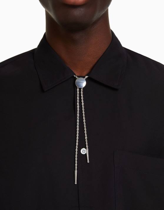 Silber Bershka Männer Krawattenhalskette H00J3686