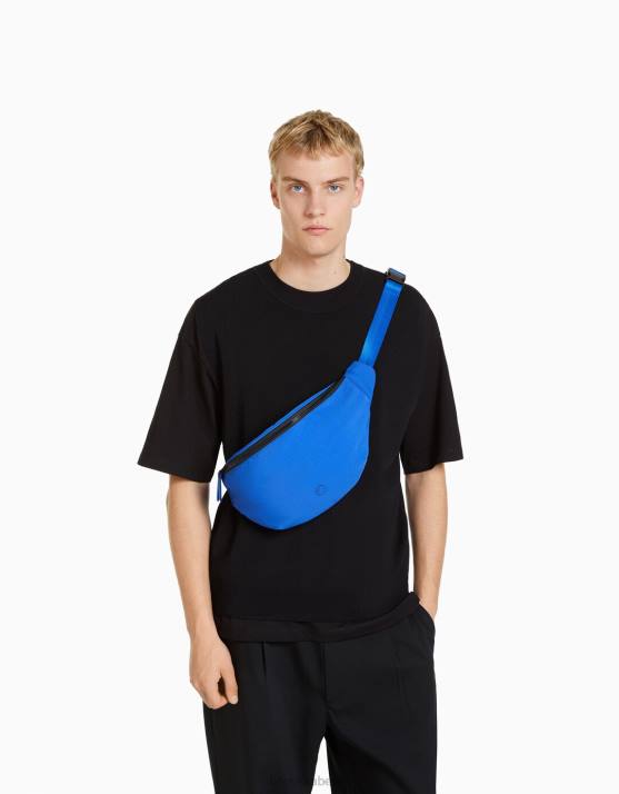 Blau Bershka Männer technische Gürteltasche H00J3596