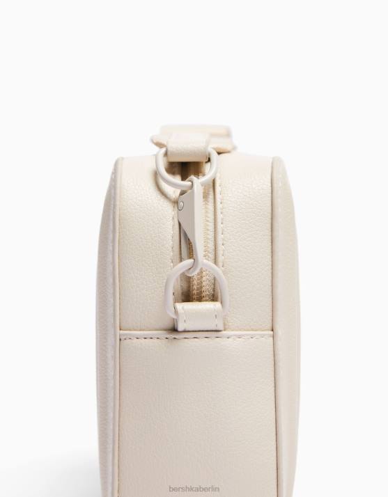 Creme Bershka Männer Umhängetasche aus Kunstleder H00J3595