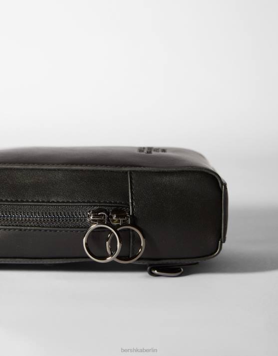 Schwarz Bershka Männer Handtasche, Umhängetasche H00J3603